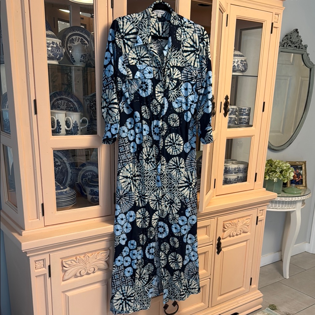 La Mer Luxe Tie Dye Button Up Maxi Dress